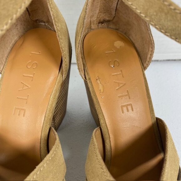 1. State Nallay Shoes Women’s 7.5M Sandal High Heel Leather ankle strap open toe - Picture 7 of 11